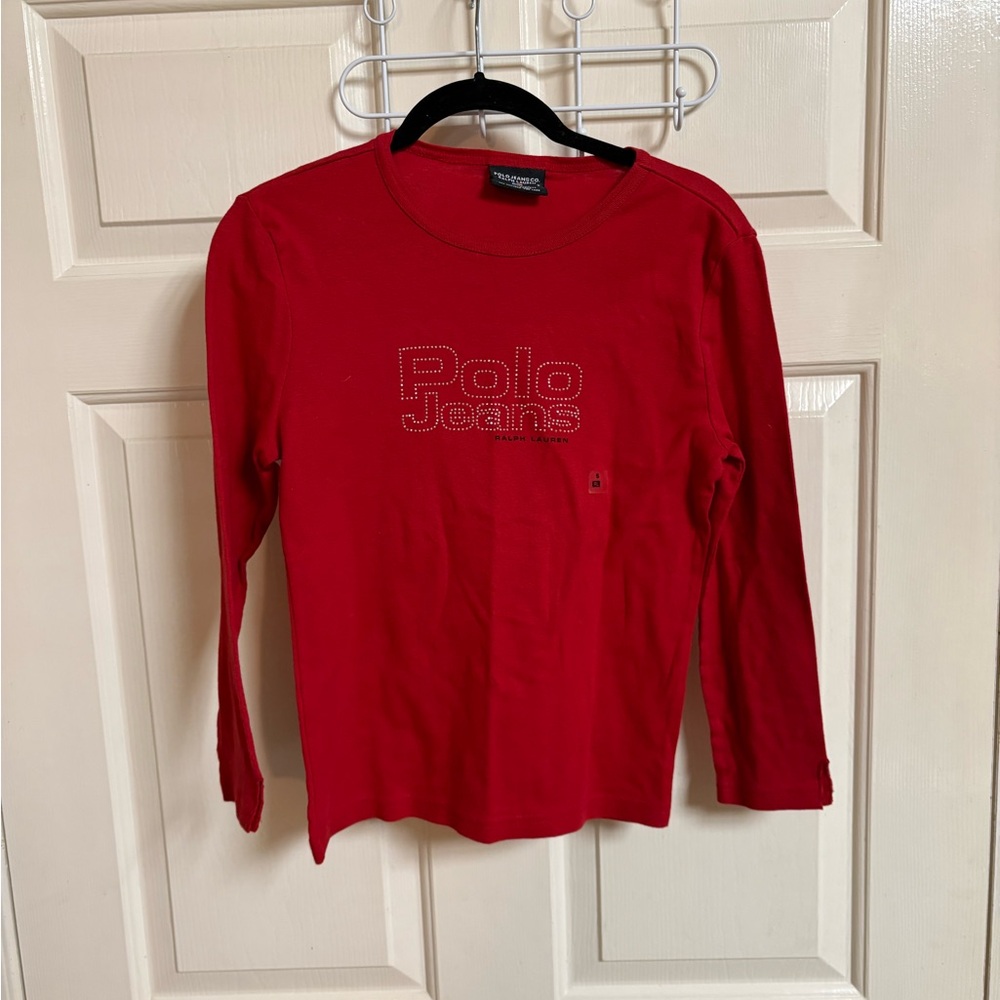 NWT VTG 90’s Y2K Polo Ralph Lauren Women’s Rhinestone Long Sleeve USA